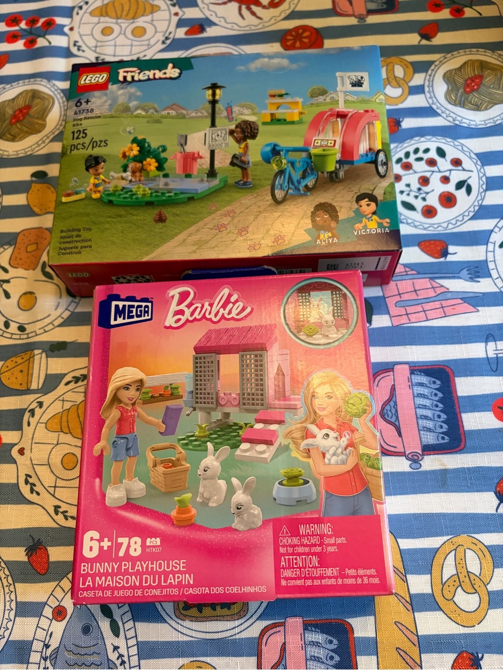 LEGO Friends 41738 Bike Trailer & Park Playset + Mega Barbie Bunny Playhouse